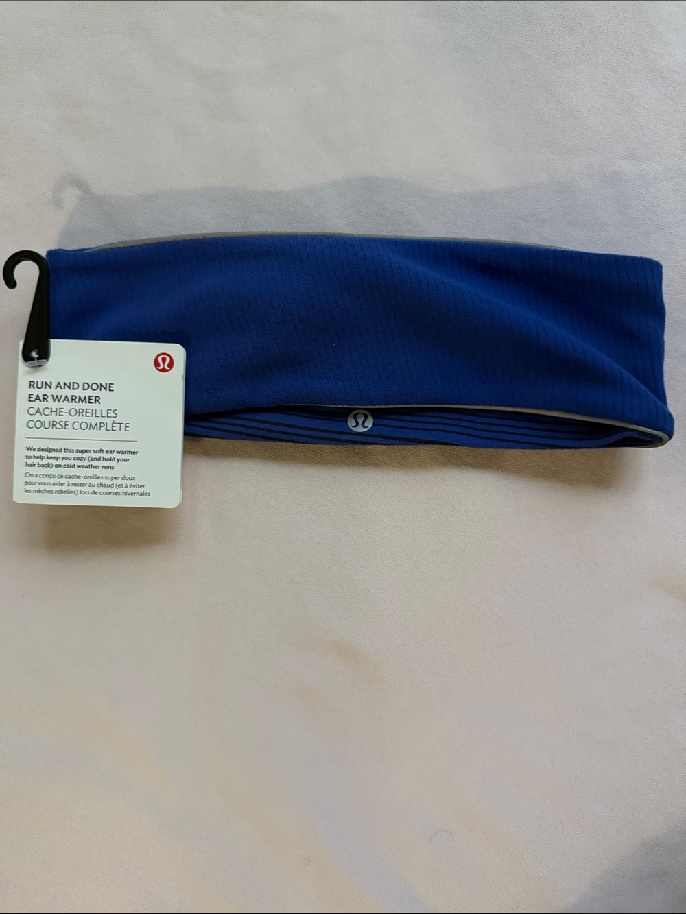 lululemon athletica Reflective Trim Headband - Blue Run and Done Ear Warmer